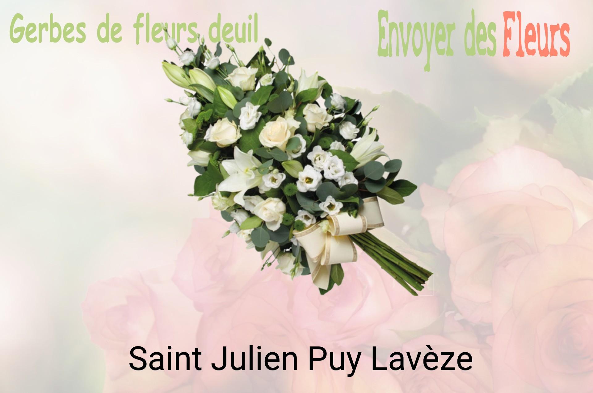 Gerbe de fleurs de deuil livrée à Saint-Julien-Puy-Lavèze